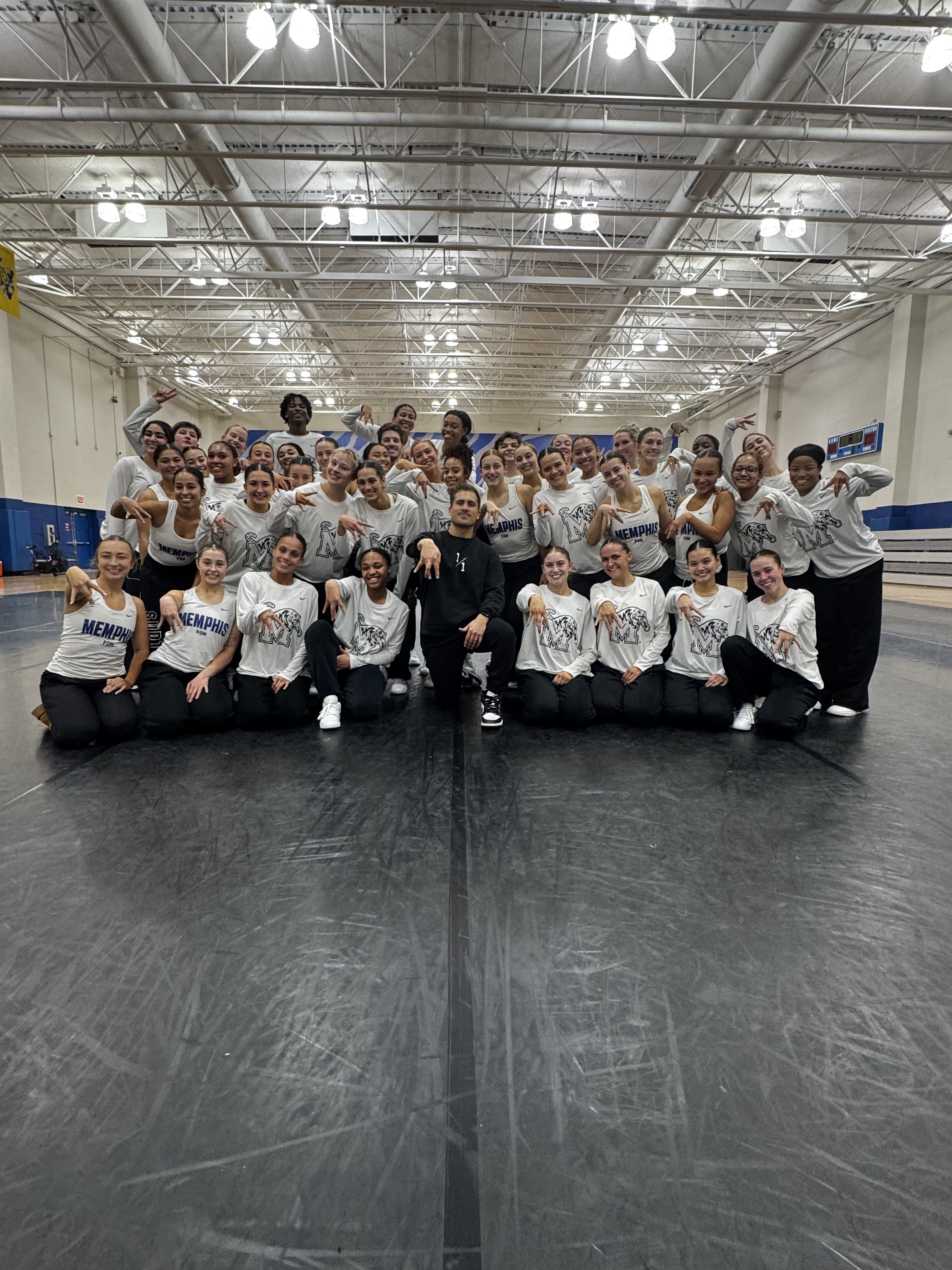 James with Memphis dance team